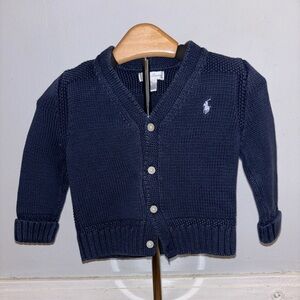 Ralph Lauren Navy Blue Kids Cardigan